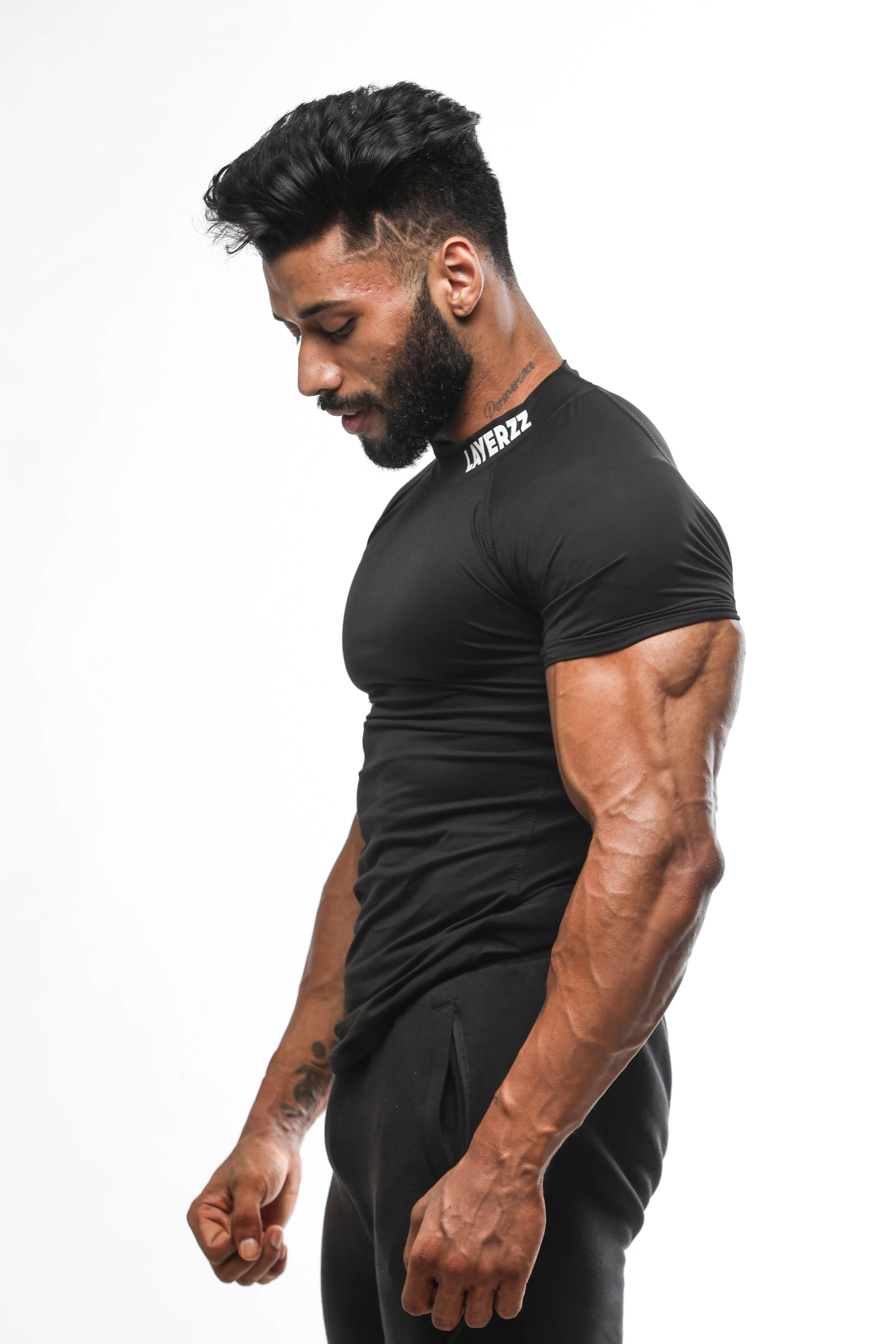 Neck Logo Compression - black