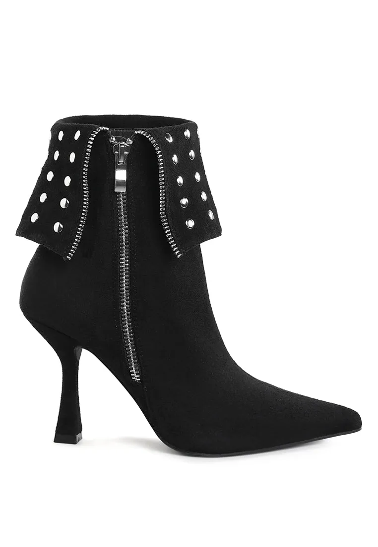 Piccini Stud Embellished Foldover Boots