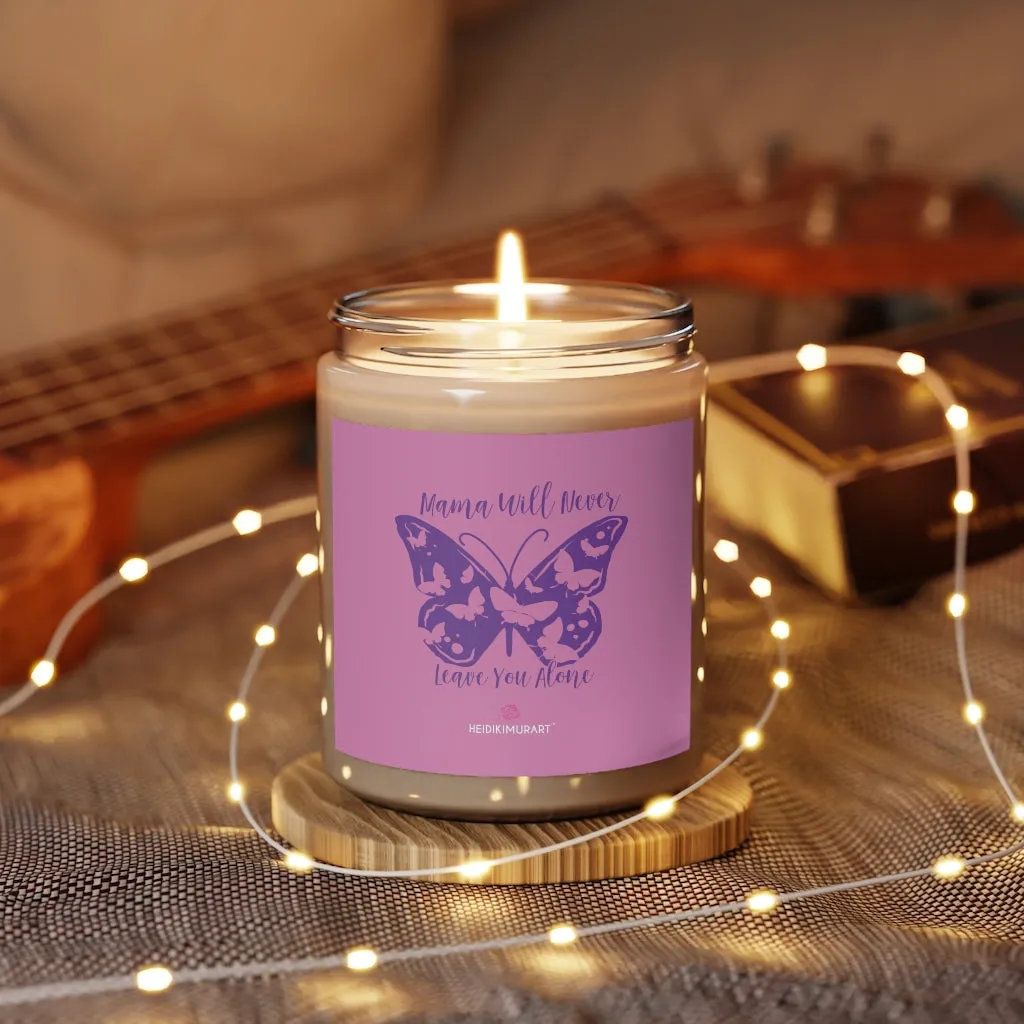 Purple Butterfly Scented Soy Candle, 9oz Best Vanilla or Cinnamon Stick Candle In A Glass Container For Mothers - Made in the USA