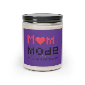 Purple Mom Soy Wax Candle, 9oz Best Vanilla or Cinnamon Stick Candle In A Glass Container For Mothers - Made in the USA