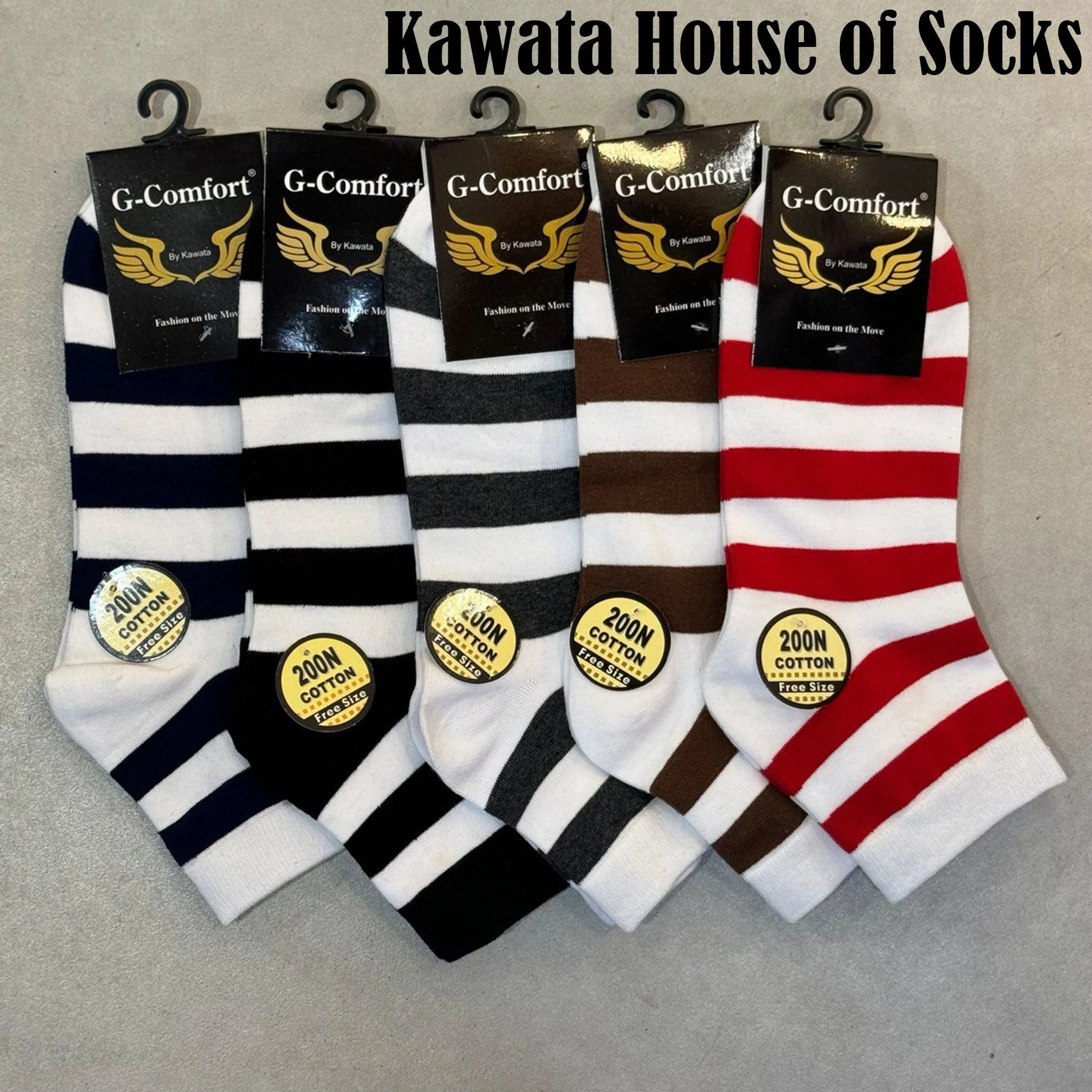 Quarter Stripes Length Socks