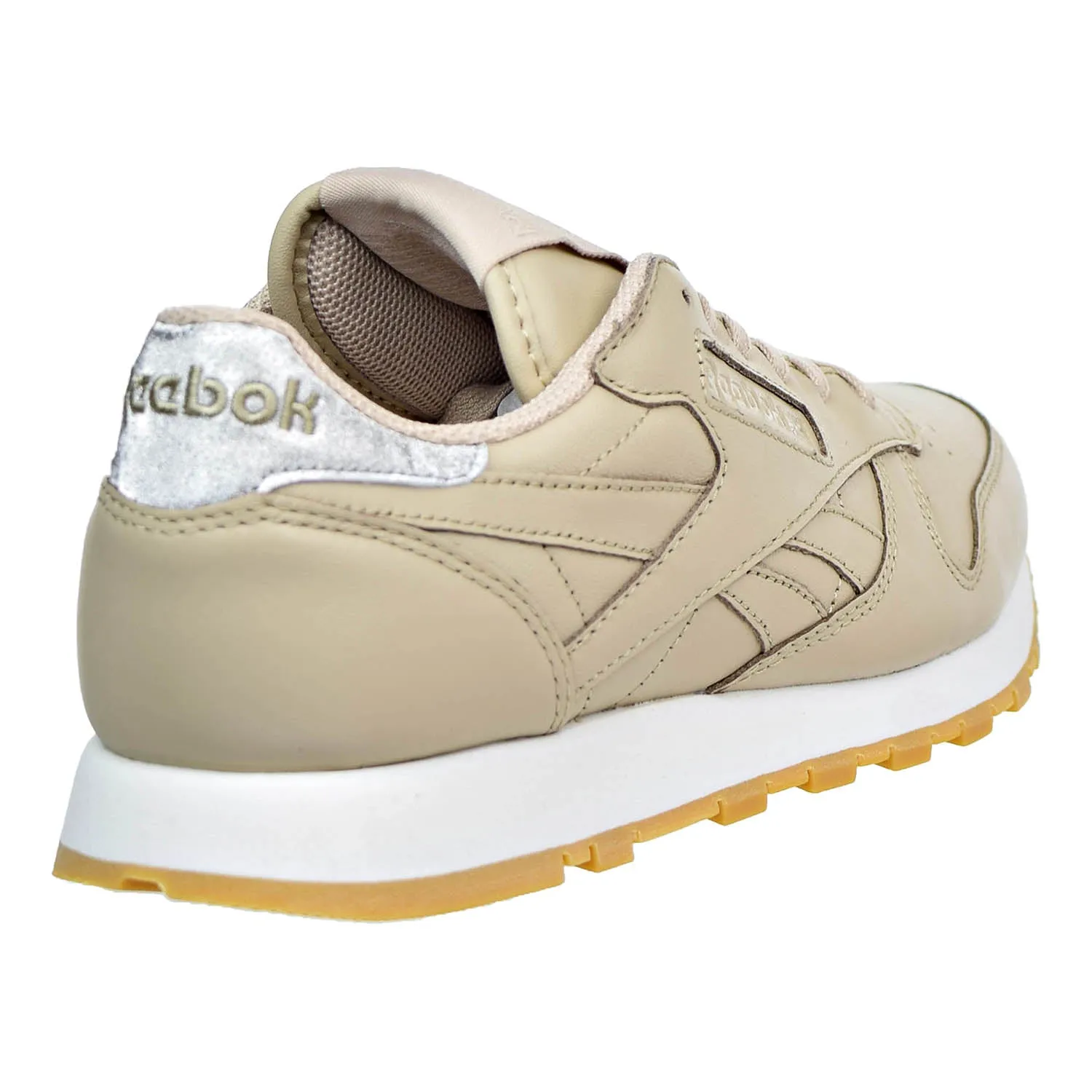 Reebok Classic Leather Met Diamond Womens Shoes Oat Meal/Chalk/Gum