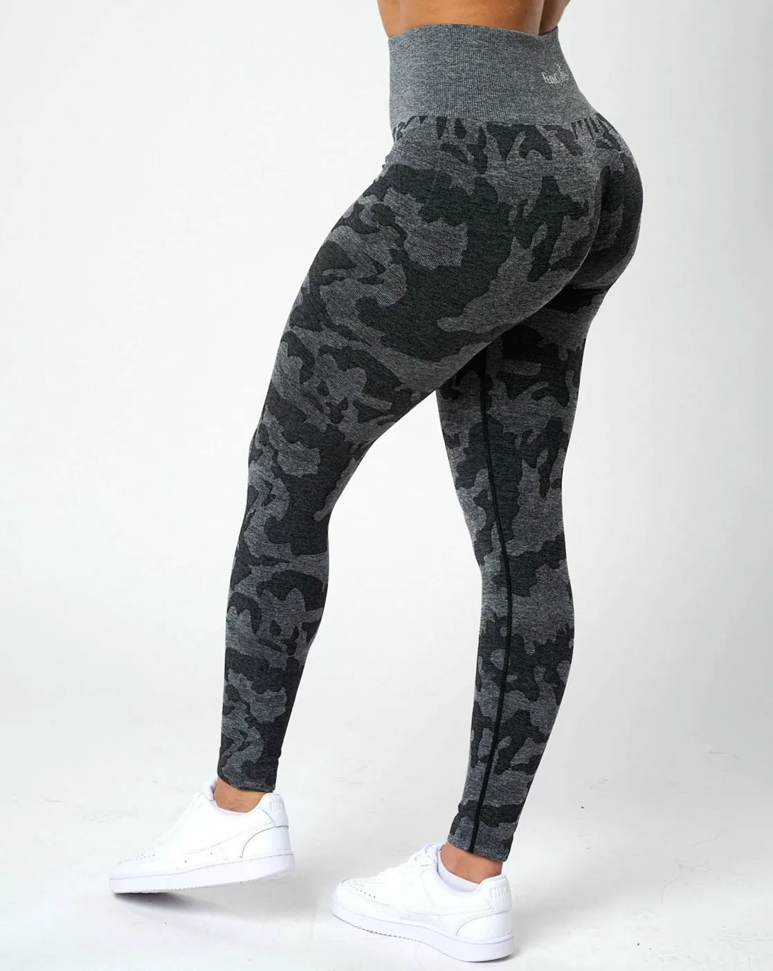 Rita Camo Seamless Leggings - Black