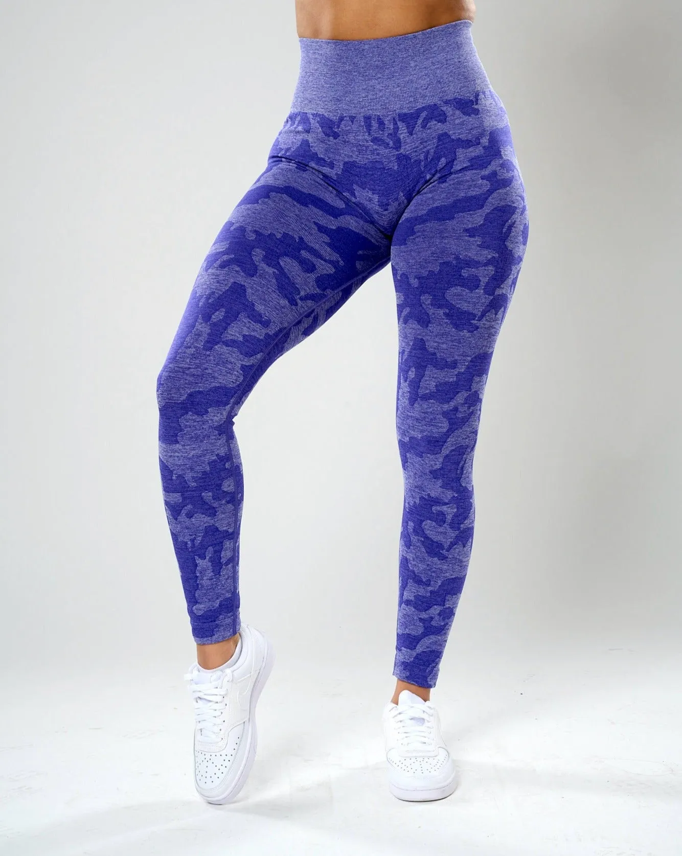 Rita Camo Seamless Leggings - Grape