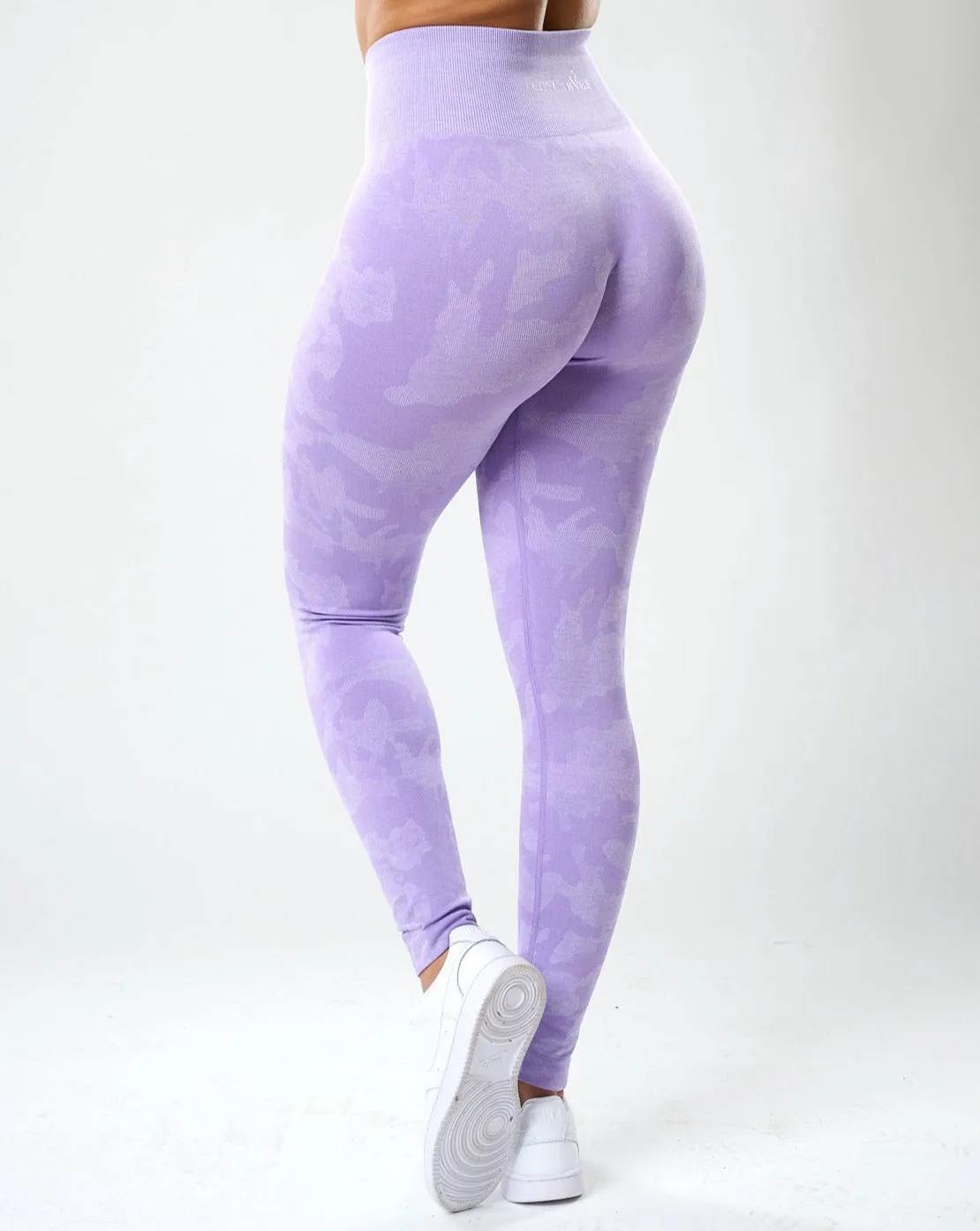 Rita Camo Seamless Leggings - Lilac