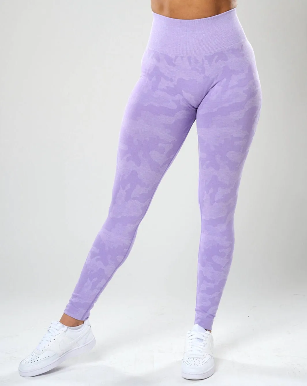 Rita Camo Seamless Leggings - Lilac