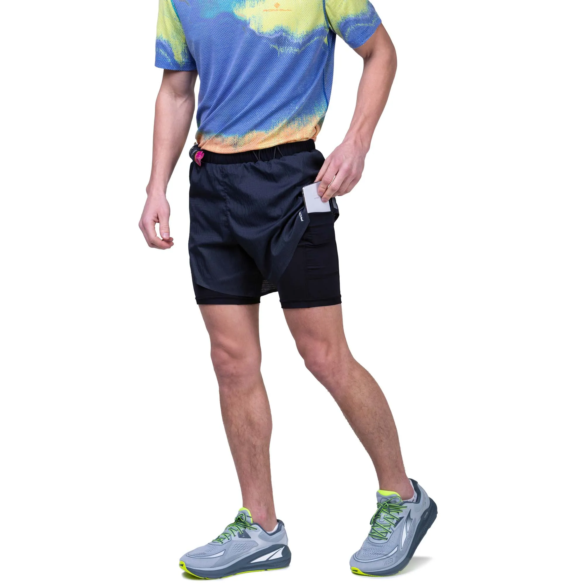 Ronhill | Men's Tech Race Twin Short - All Black