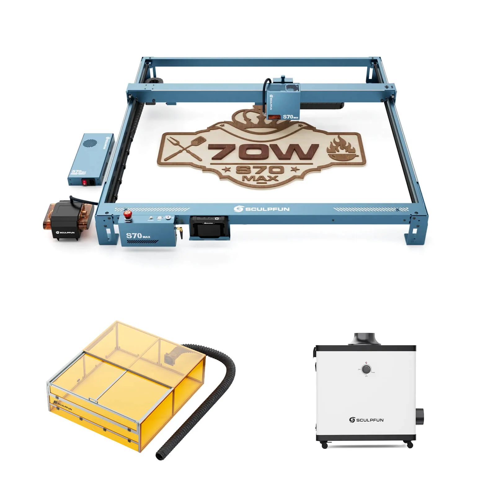 SCULPFUN S70 MAX 70W Laser Engraver and Cutting Machine