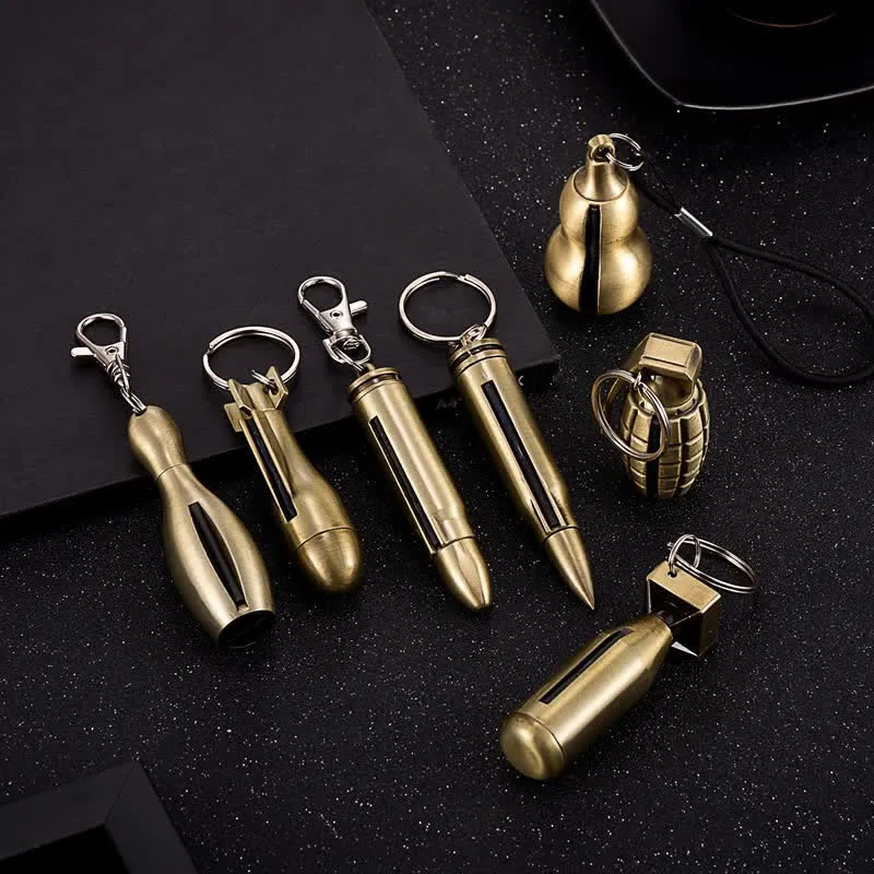 Tactical Key Chain Emergency Matchstick Oil Lighter