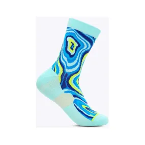 Unisex Hoka Topo Crew Run Socks - Diva Blue Topo