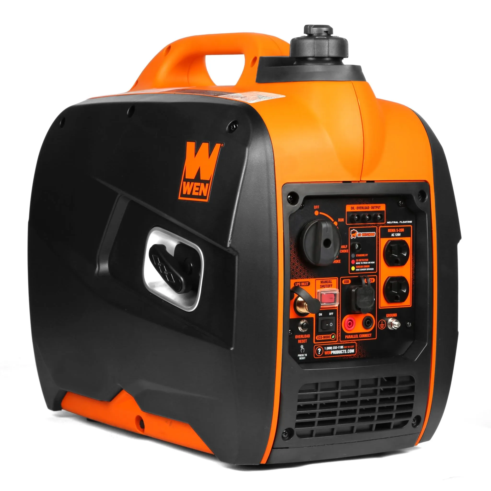 WEN DF250iX Super Quiet 2500-Watt Portable Dual Fuel Inverter Generator with Fuel Shut-Off and CO Sensor