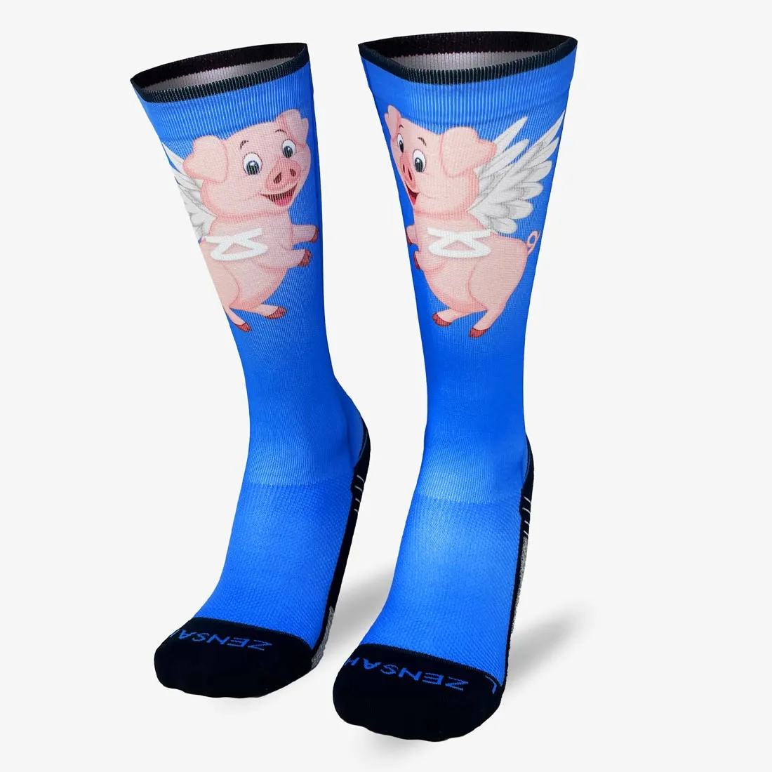 When Pigs Fly Compression Socks (Knee-High)