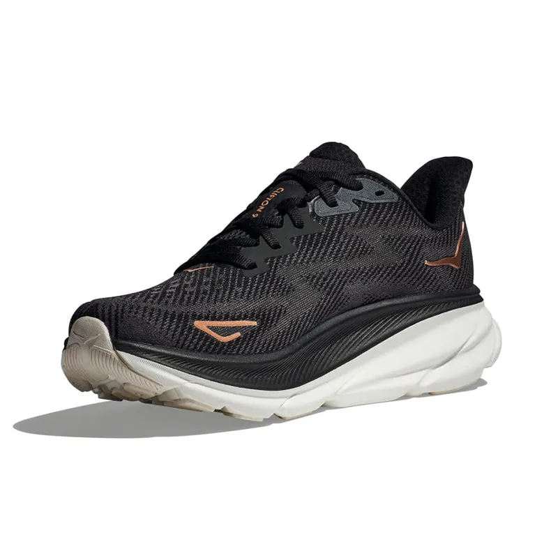 Women's Clifton 9 (WIDE) Black/Rose Gold