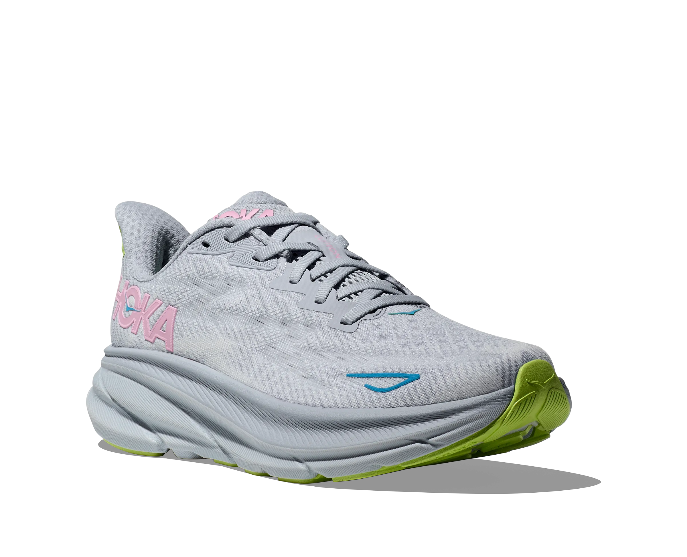 Women's HOKA Clifton 9 Running Shoe in Gull / Sea Ice