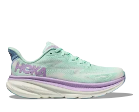 Women's HOKA Clifton 9 Running Shoe in Sunlit Ocean / Lilac Mist