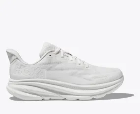 Women's HOKA Clifton 9 Running Shoe in White / White