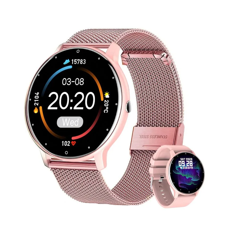 Women'S Multiple Sports Modes Waterproof Stainless Steel Smart Watch