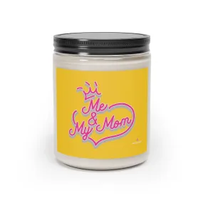 Yellow Mom's Day Soy Candle, 9oz Best Vanilla or Cinnamon Stick Candle In A Glass Container For Mothers - Made in the USA