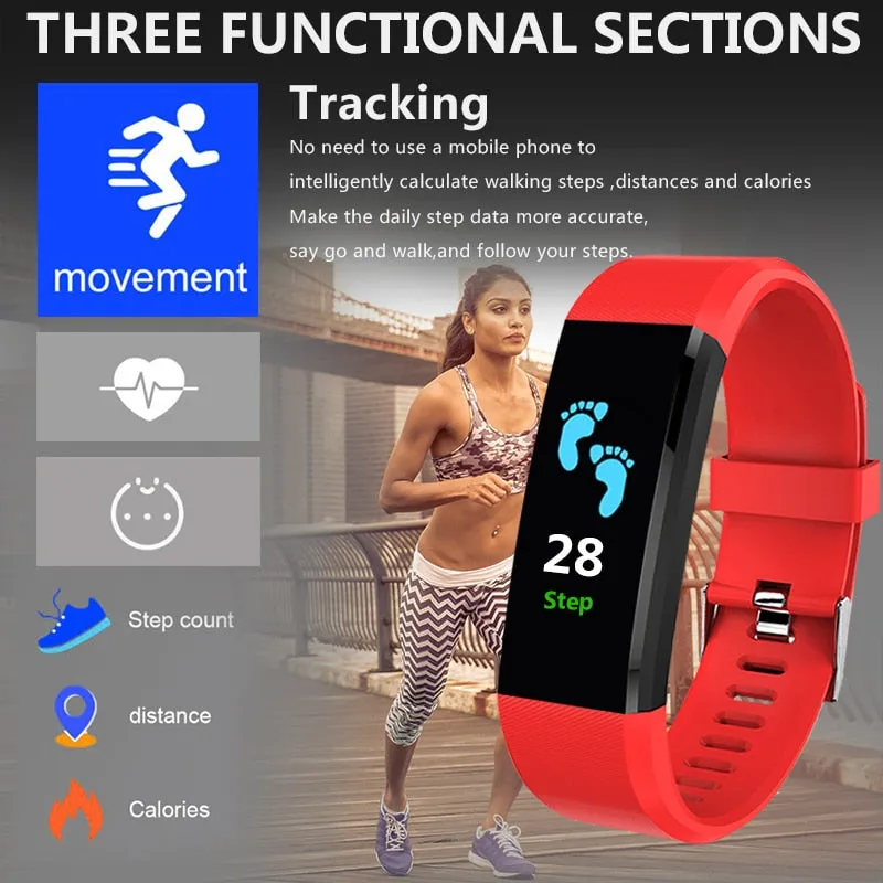 ZAPET New Smart Watch Men Women Heart Rate Monitor Blood Pressure Fitness Tracker Smartwatch Sport Watch for ios android  BOX